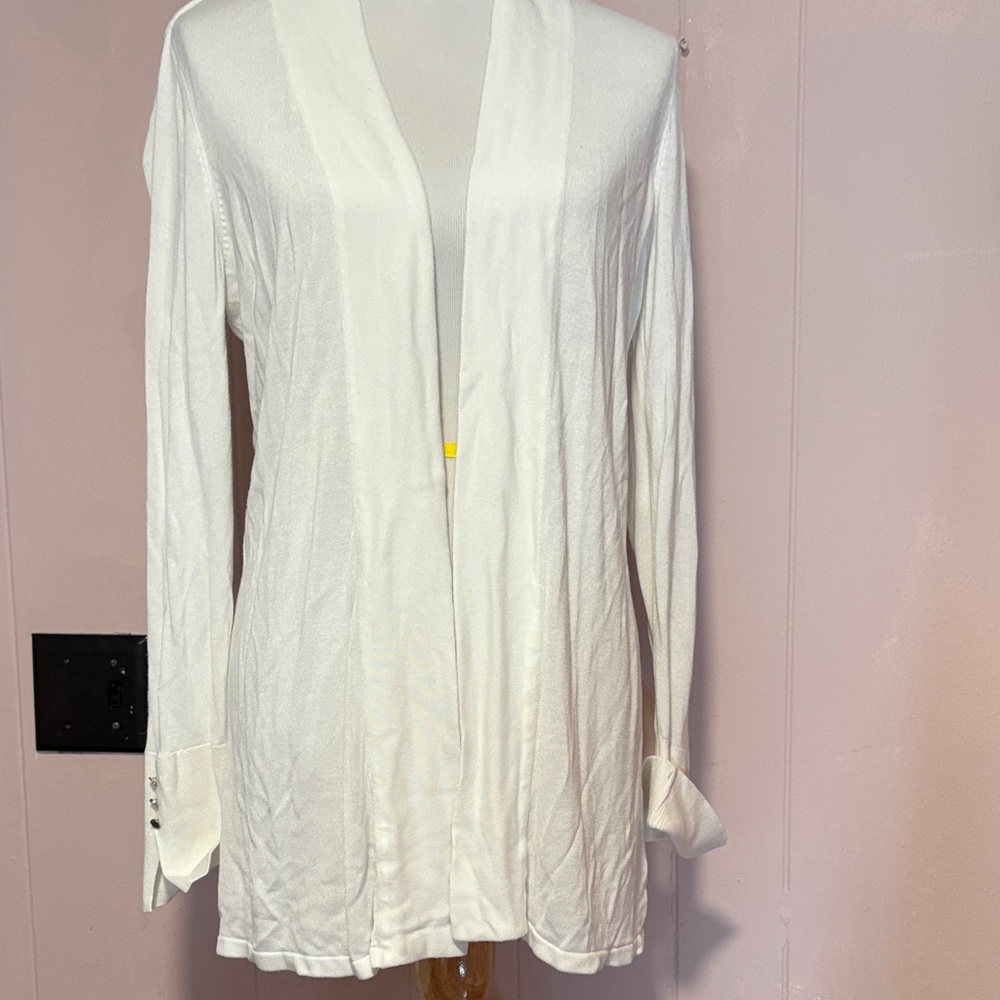 Elegant White Women's Cardigan